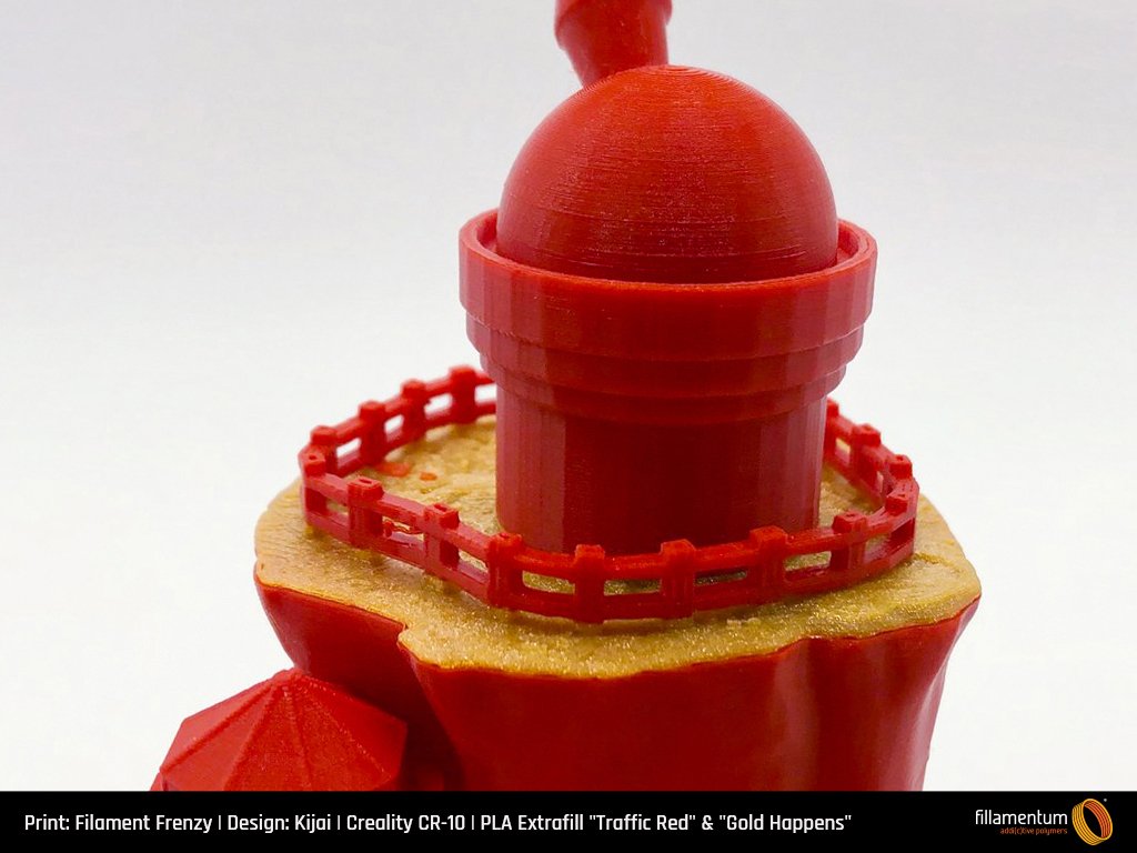 PLA Extrafill "Traffic Red" PLA Extrafill "Traffic Red"