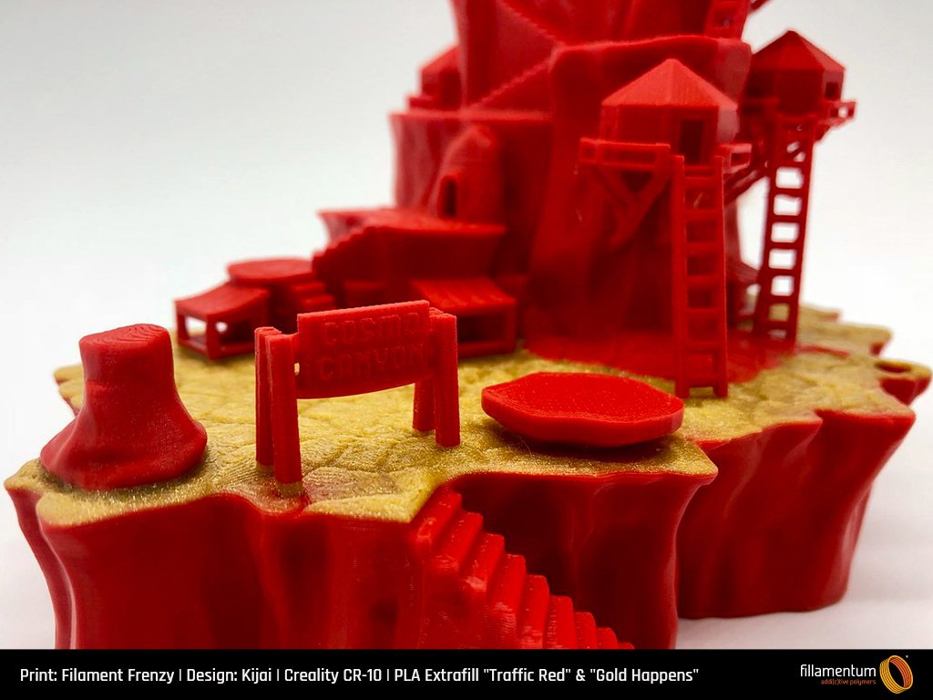 PLA Extrafill "Traffic Red" PLA Extrafill "Traffic Red"