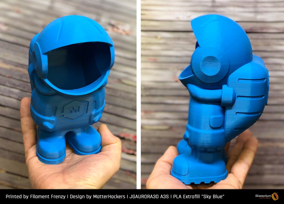 PLA_Extrafill_Sky_Blue_Filament_Frenzy_MatterHackers__Mascot_Phil_A_Ment PLA_Extrafill_Sky_Blue